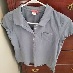 J. Crew Women's Blue Polo Shirt. Size large runs small. Great condition